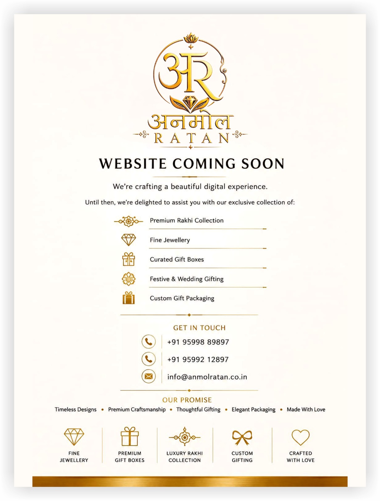 Anmol Ratan - Fine Jewellery, Premium Rakhi & Curated Gift Boxes (Website Coming Soon)